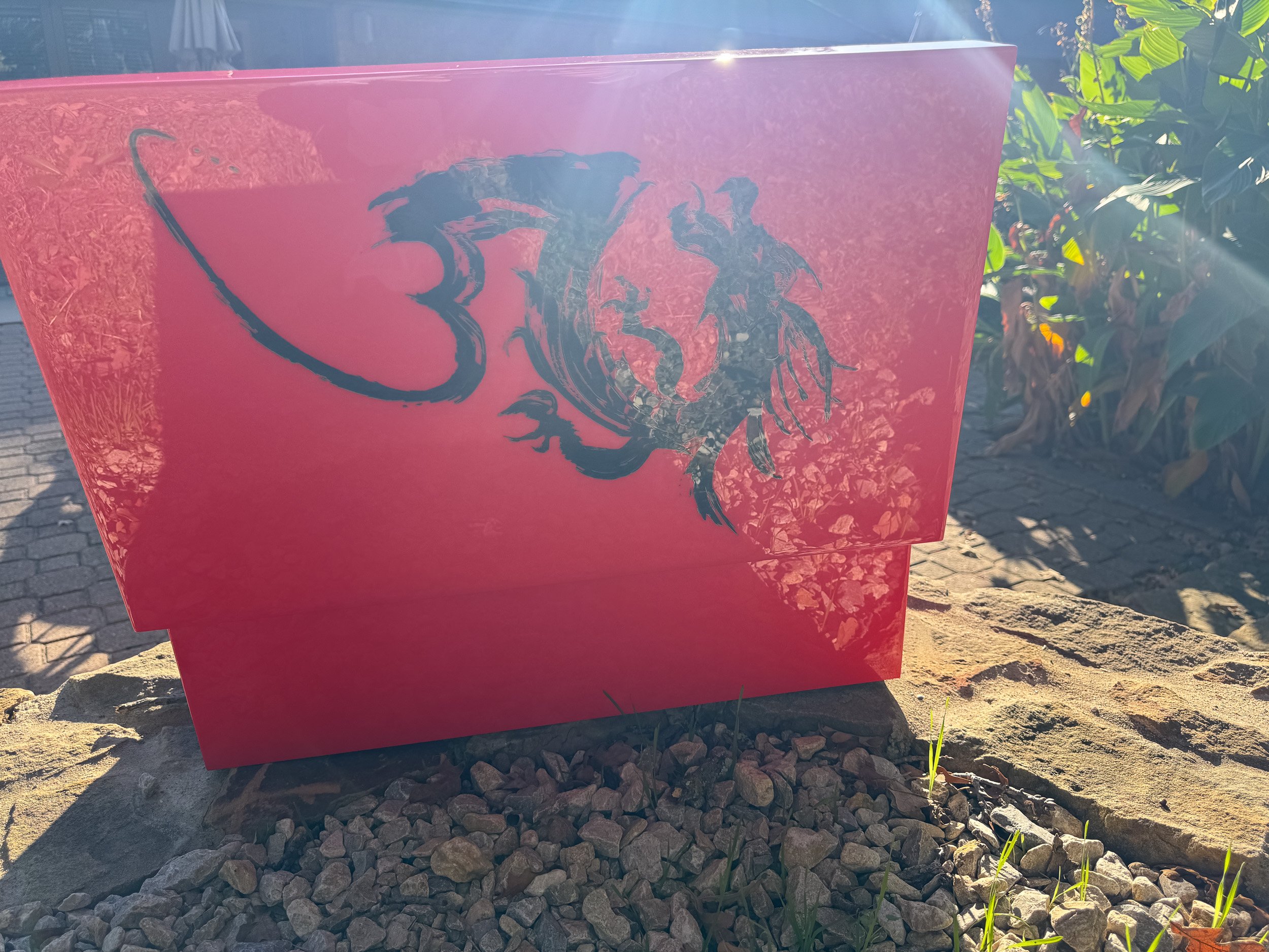 The Draconis: centient red dragon rear sunlight