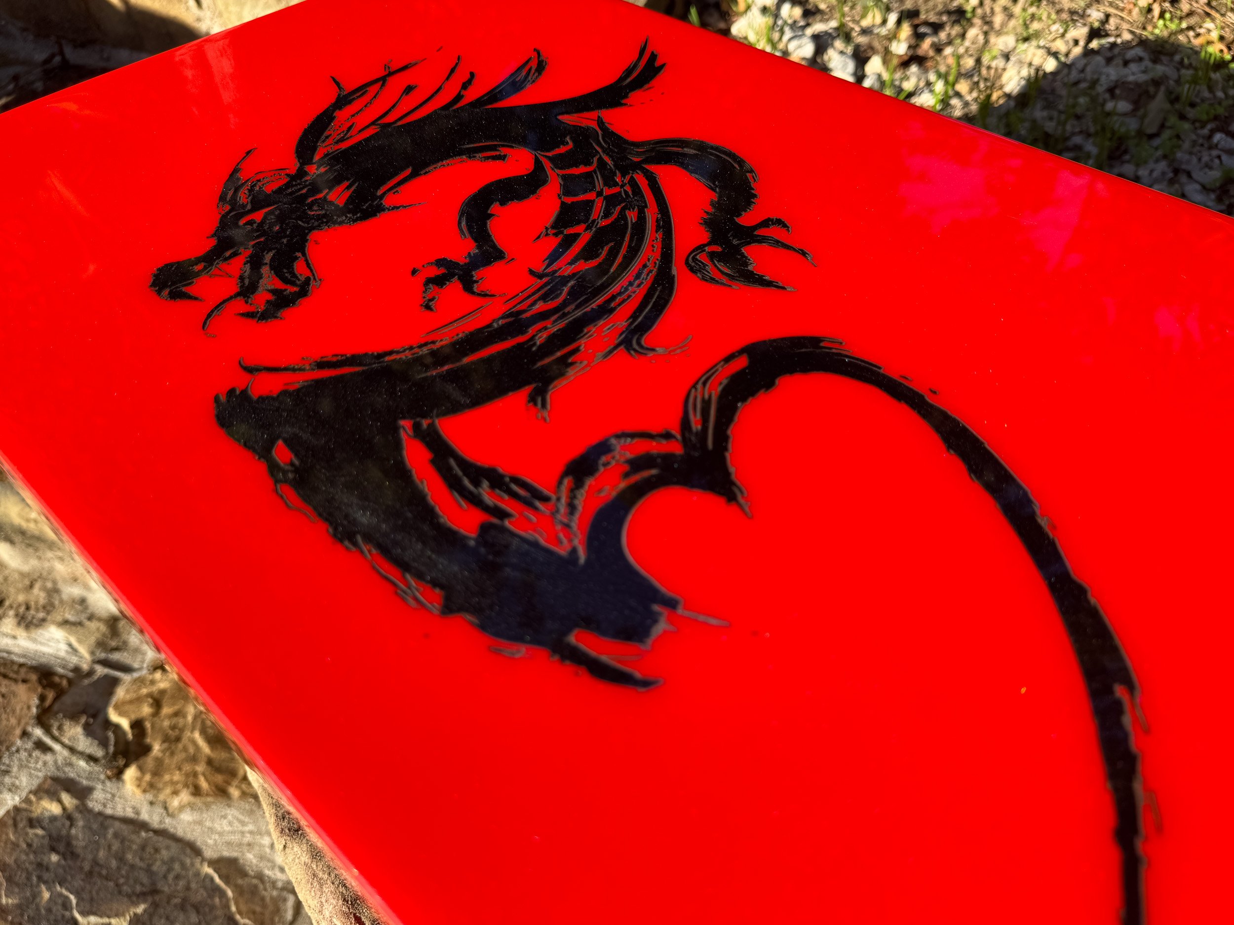The Draconis: centient red dragon humidor top angle